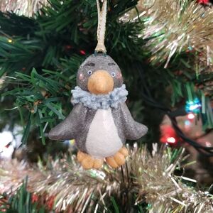 (2/$13) New Handmade Salt Dough Penguin Ornament